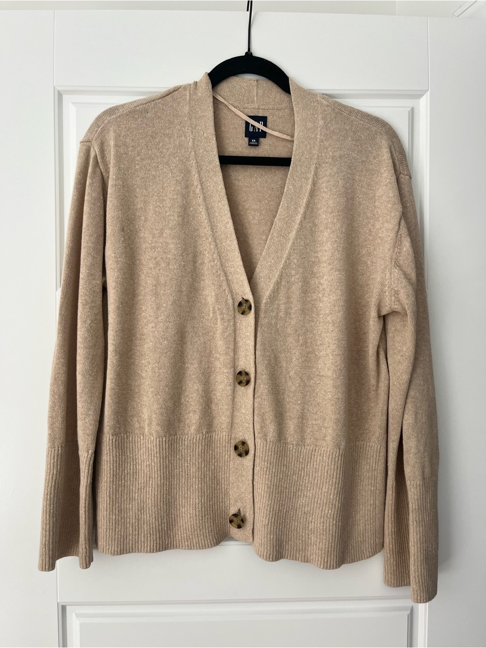 GAP Beige/Tan Button-Up Cardigan Sweater